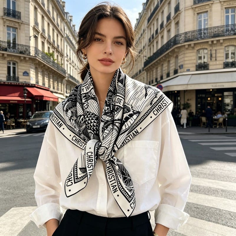 MaraSilk Pure Mulberry Silk Scarf - Square Twill MS349