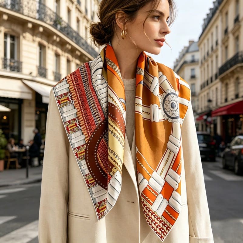 MaraSilk Pure Mulberry Silk Scarf - Square Twill MS352