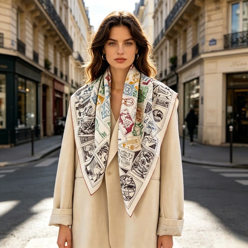 MaraSilk Pure Mulberry Silk Scarf - Square Twill MS353