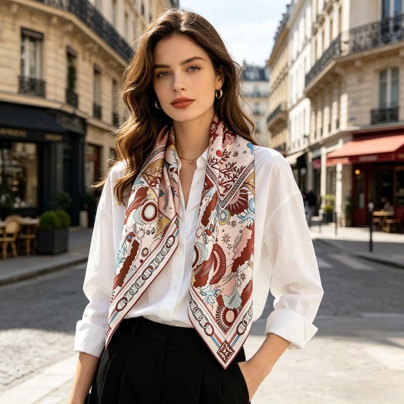 MaraSilk Pure Mulberry Silk Scarf - Square Twill MS358