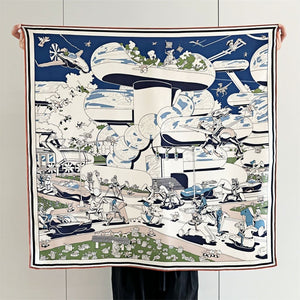 MaraSilk Pure Mulberry Silk Scarf - Square Twill MS361 34" x 34" MS36101