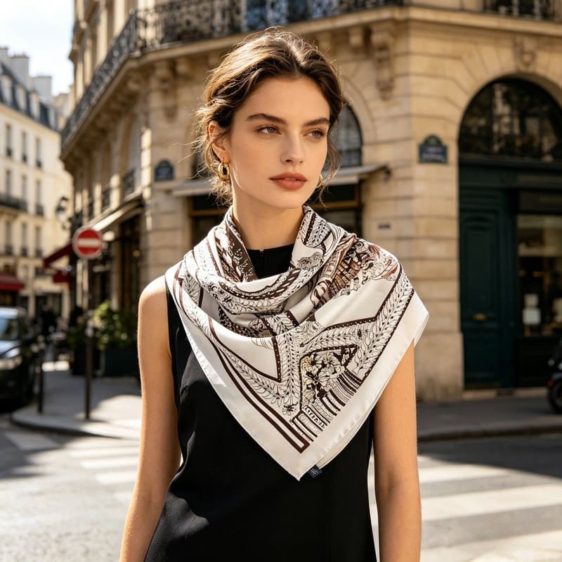 MaraSilk Pure Mulberry Silk Scarf - Square Twill MS363