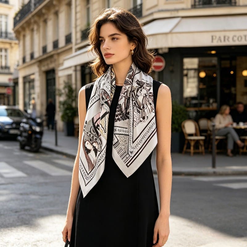 MaraSilk Pure Mulberry Silk Scarf - Square Twill MS363