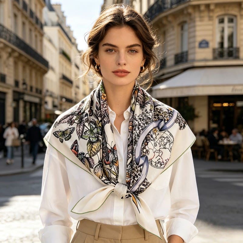 MaraSilk Pure Mulberry Silk Scarf - Square Twill MS365