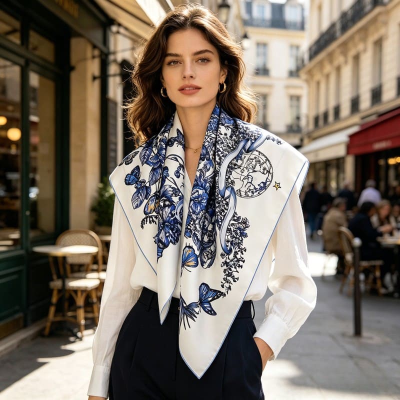 MaraSilk Pure Mulberry Silk Scarf - Square Twill MS365