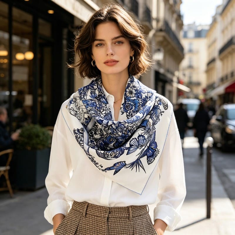 MaraSilk Pure Mulberry Silk Scarf - Square Twill MS365
