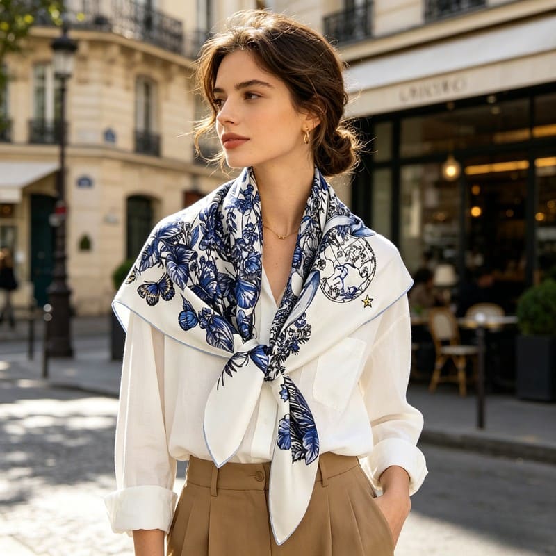 MaraSilk Pure Mulberry Silk Scarf - Square Twill MS365