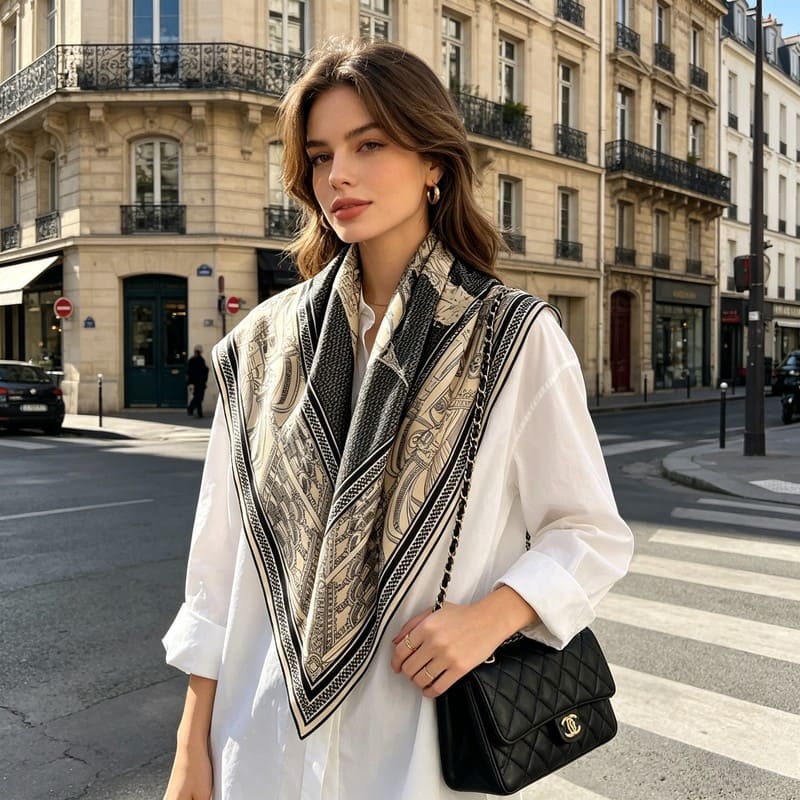 MaraSilk Pure Mulberry Silk Scarf - Square Twill MS371