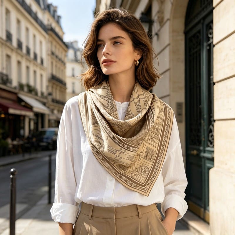 MaraSilk Pure Mulberry Silk Scarf - Square Twill MS371