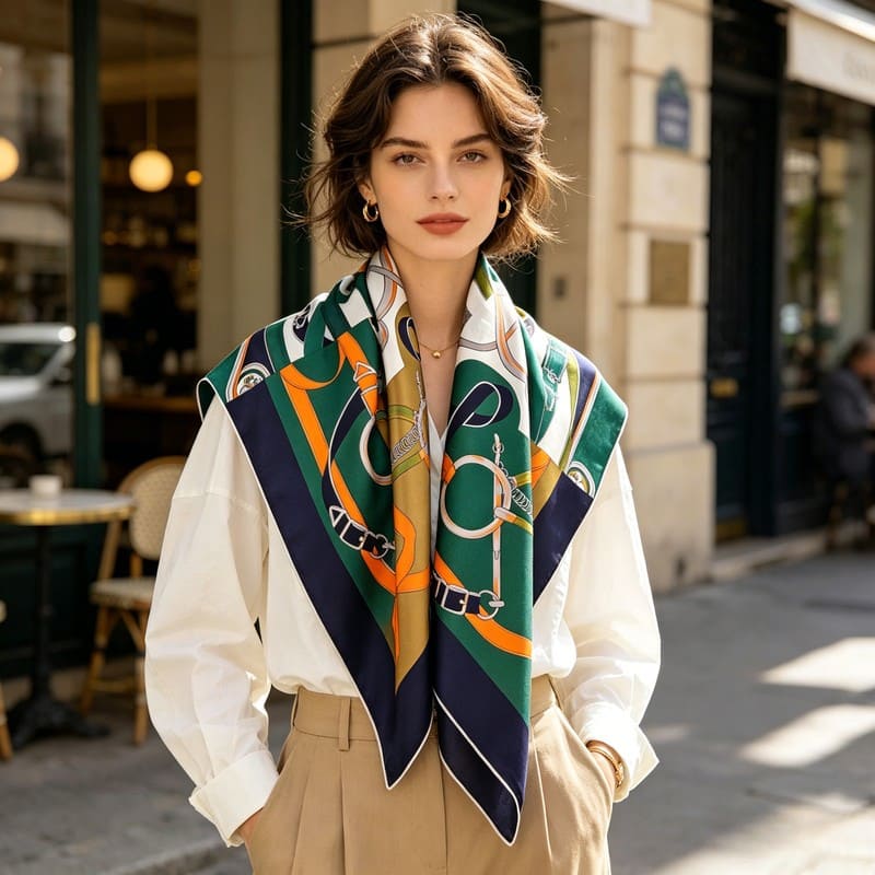 MaraSilk Pure Mulberry Silk Scarf - Square Twill MS372