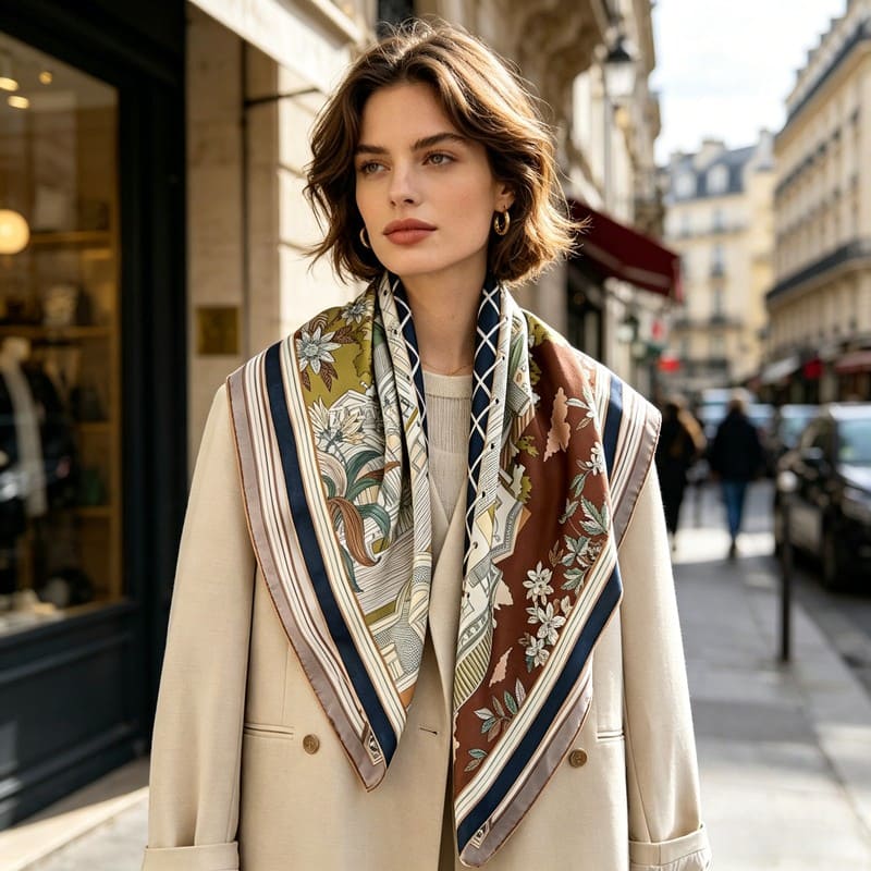 MaraSilk Pure Mulberry Silk Scarf - Square Twill MS375