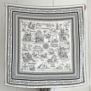 MaraSilk Pure Mulberry Silk Scarf - Square Twill MS512 53" x 53" MS51204