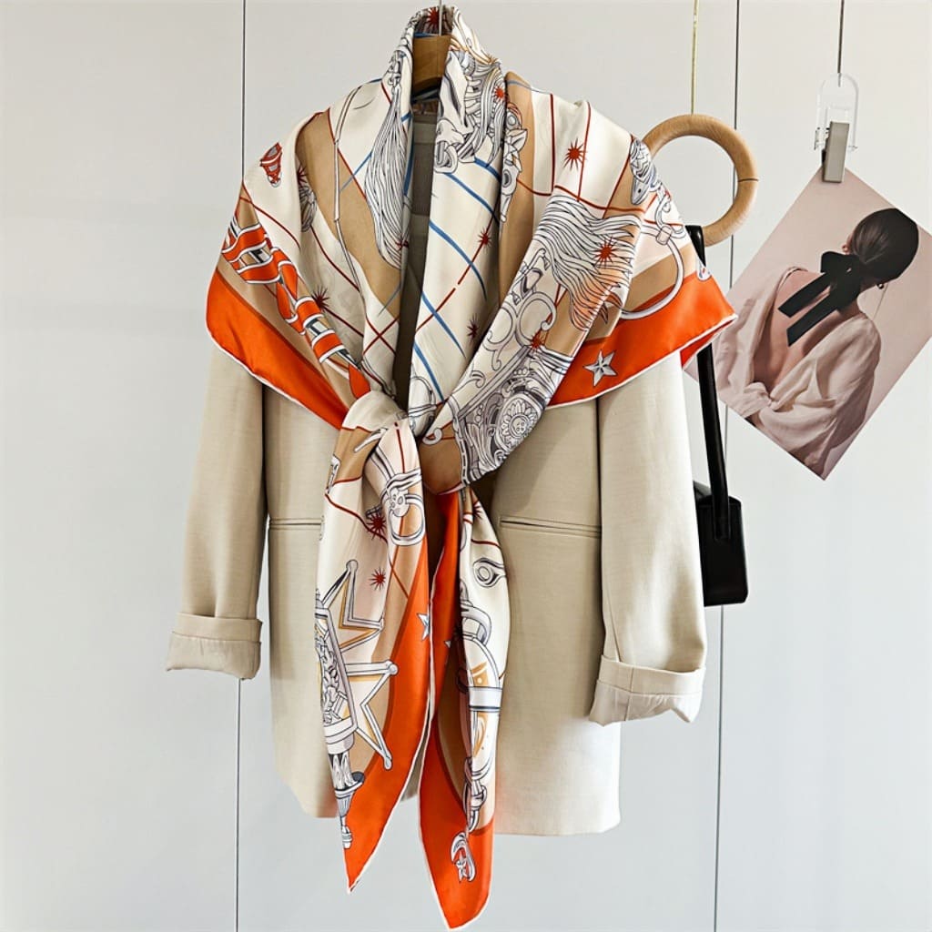 MaraSilk Pure Mulberry Silk Scarf - Square Twill MS525 53" x 53" MS52501