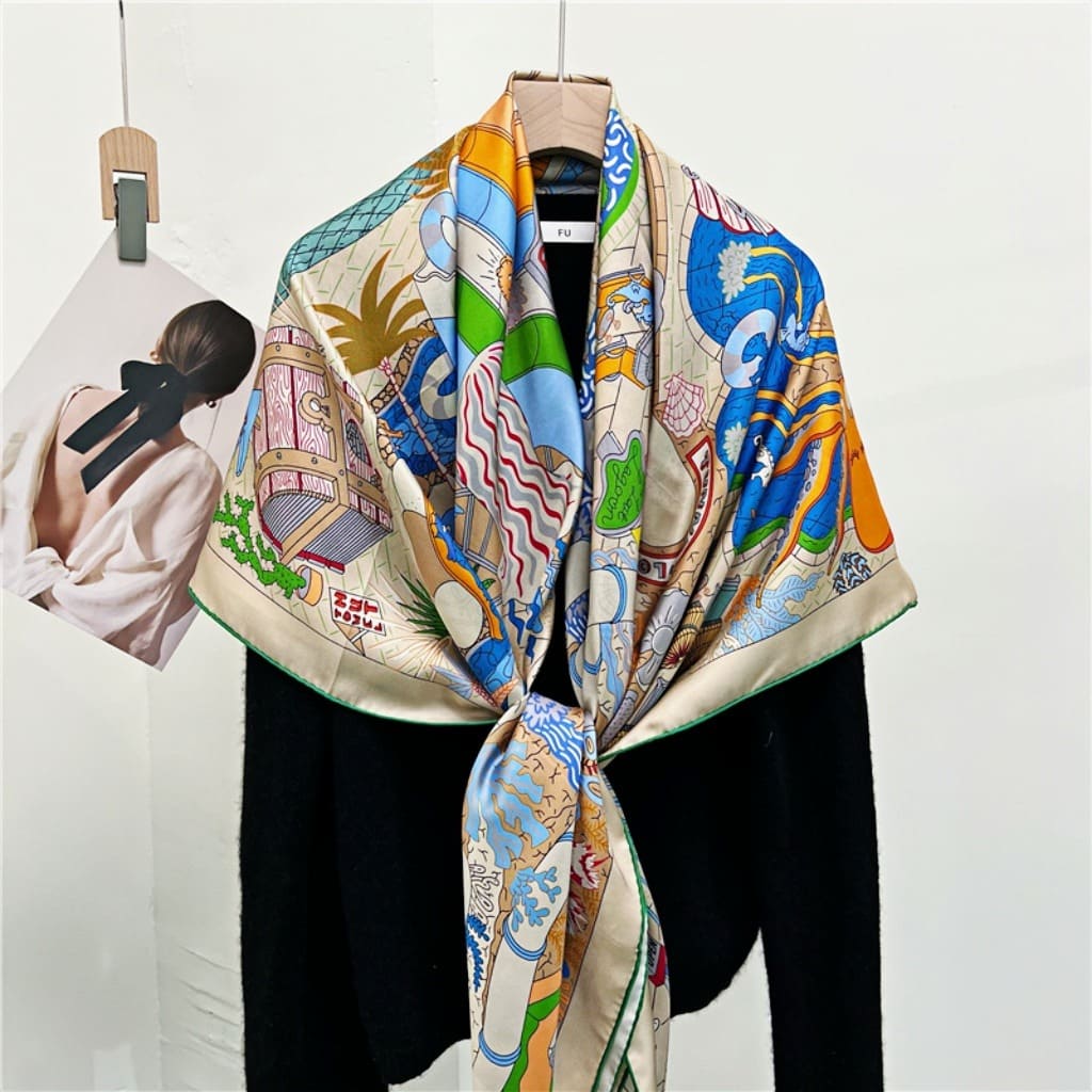 MaraSilk Pure Mulberry Silk Scarf - Square Twill MS529 53" x 53" MS52901