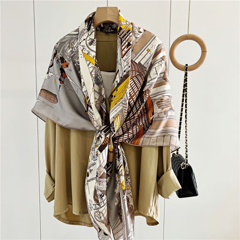 MaraSilk Pure Mulberry Silk Scarf - Square Twill MS533 53" x 53" MS53301