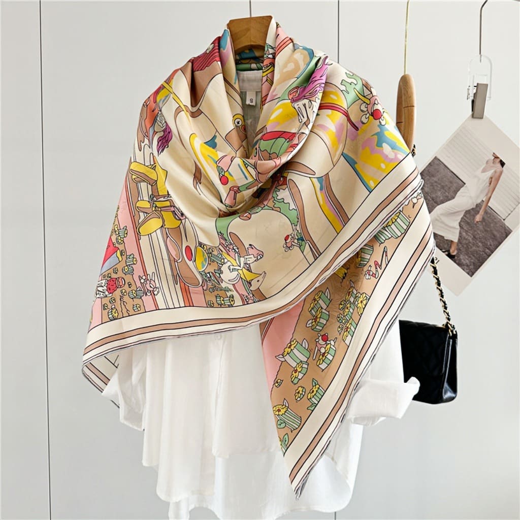 MaraSilk Pure Mulberry Silk Scarf - Square Twill MS535 53" x 53" MS53501