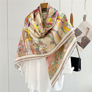 MaraSilk Pure Mulberry Silk Scarf - Square Twill MS535 53" x 53" MS53501