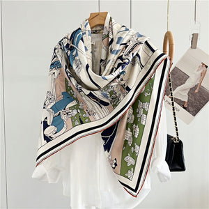 MaraSilk Pure Mulberry Silk Scarf - Square Twill MS535 53" x 53" MS53502