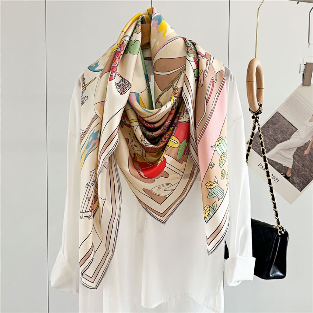 MaraSilk Pure Mulberry Silk Scarf - Square Twill MS535