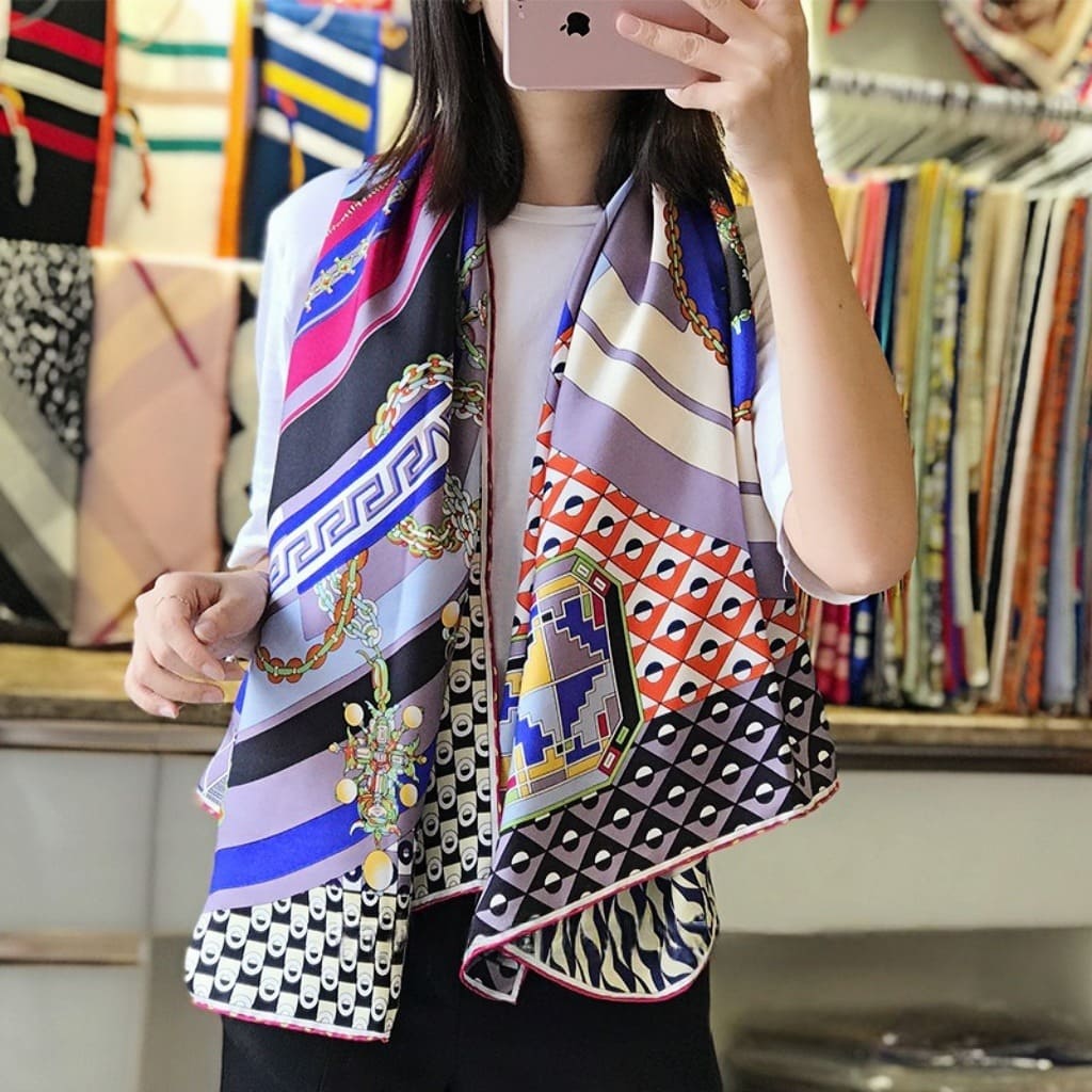 MaraSilk Pure Mulberry Silk Scarf - Square Twill MS546 53" x 53" MS54603