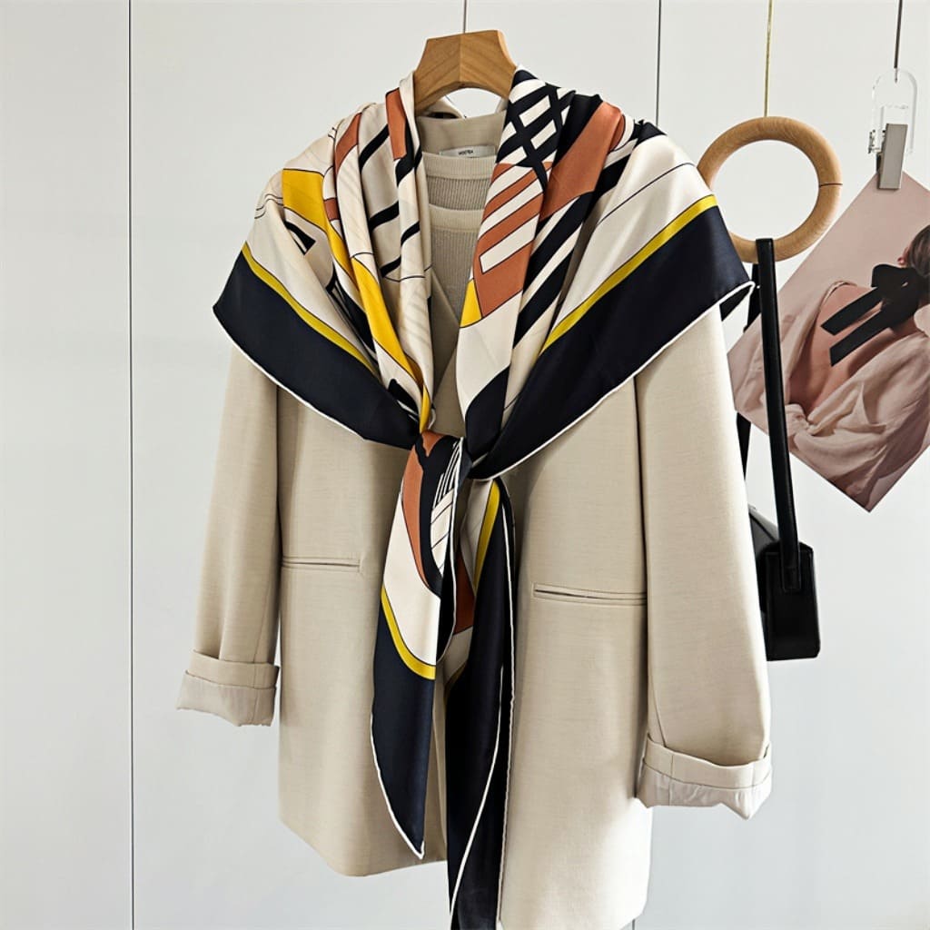 MaraSilk Pure Mulberry Silk Scarf - Square Twill MS554 53" x 53" MS55401