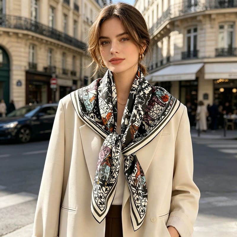 MaraSilk Pure Mulberry Silk Scarf - Square Twill MS835