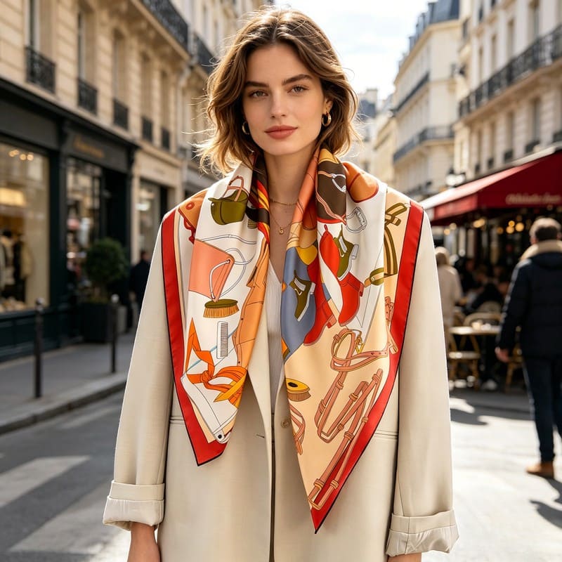 MaraSilk Pure Mulberry Silk Scarf - Square Twill MS836