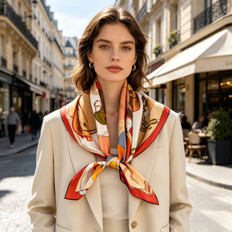 MaraSilk Pure Mulberry Silk Scarf - Square Twill MS836