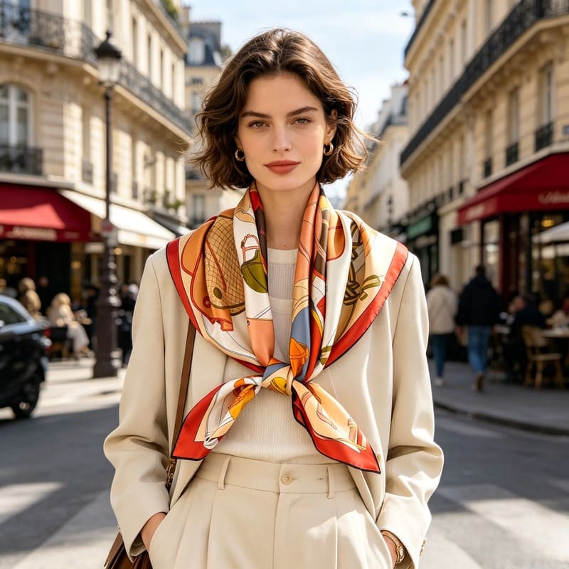 MaraSilk Pure Mulberry Silk Scarf - Square Twill MS836