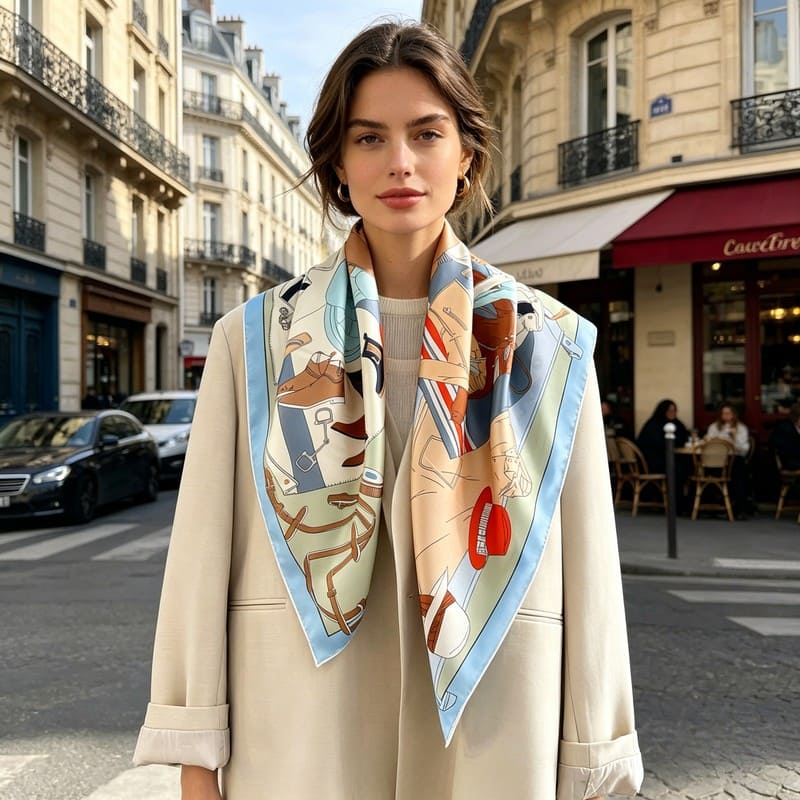 MaraSilk Pure Mulberry Silk Scarf - Square Twill MS836