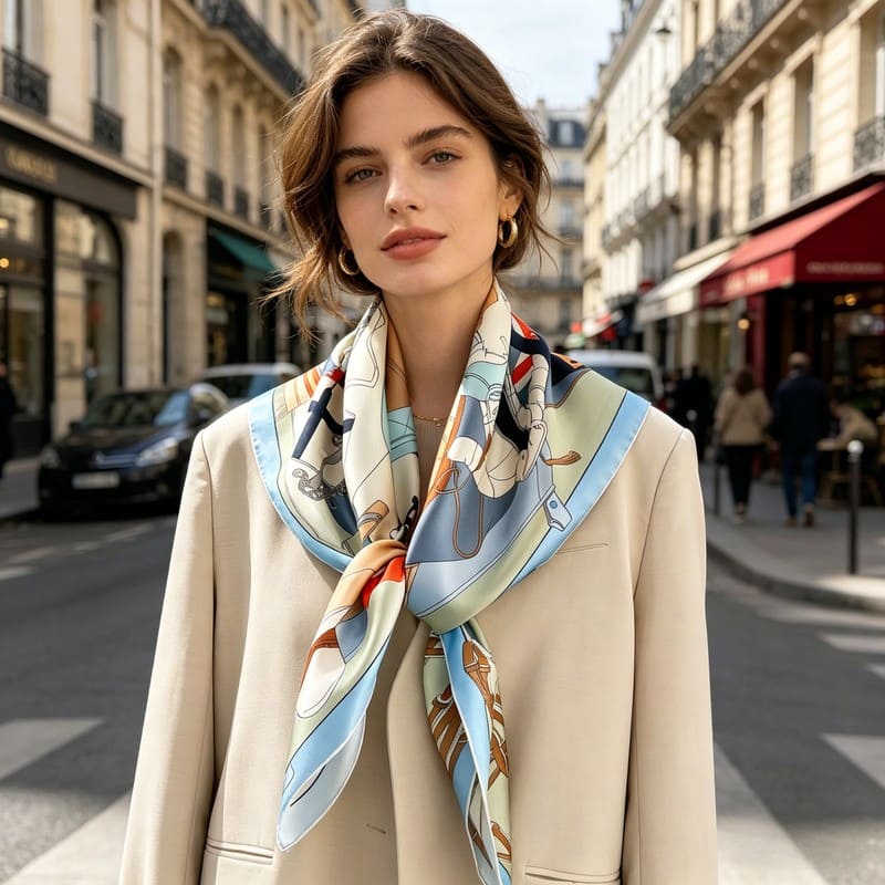 MaraSilk Pure Mulberry Silk Scarf - Square Twill MS836