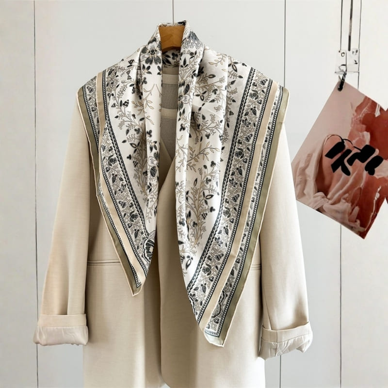 MaraSilk Pure Mulberry Silk Scarf - Square Twill MS849
