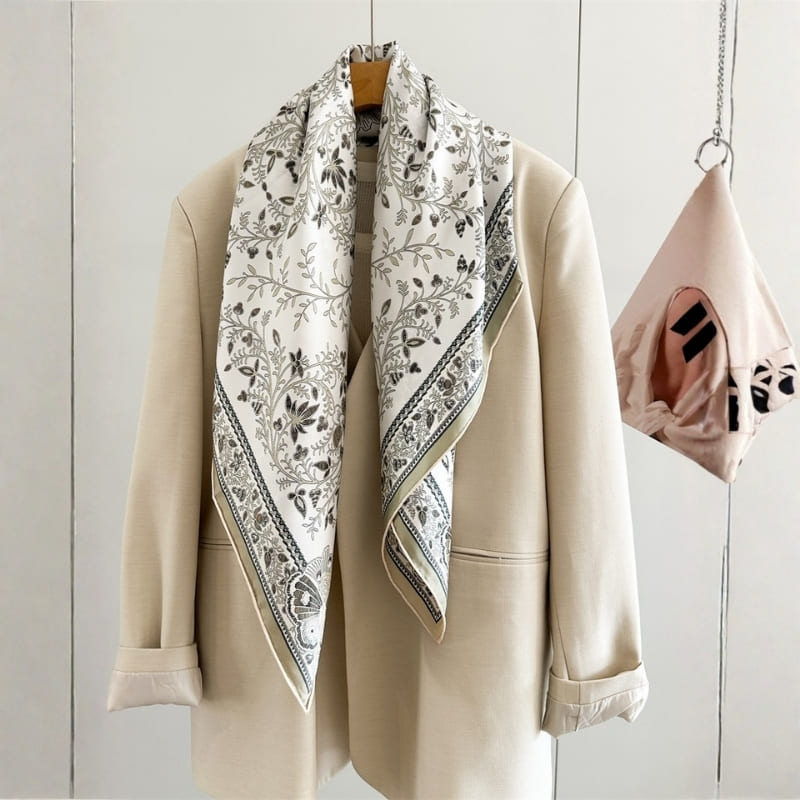 MaraSilk Pure Mulberry Silk Scarf - Square Twill MS849