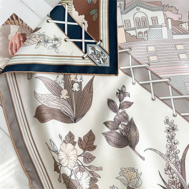 MaraSilk Pure Mulberry Silk Scarf - Square Twill MS849