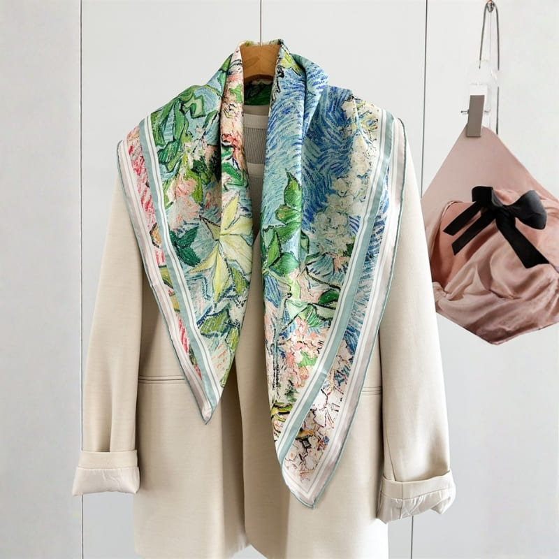 MaraSilk Pure Mulberry Silk Scarf - Square Twill MS849