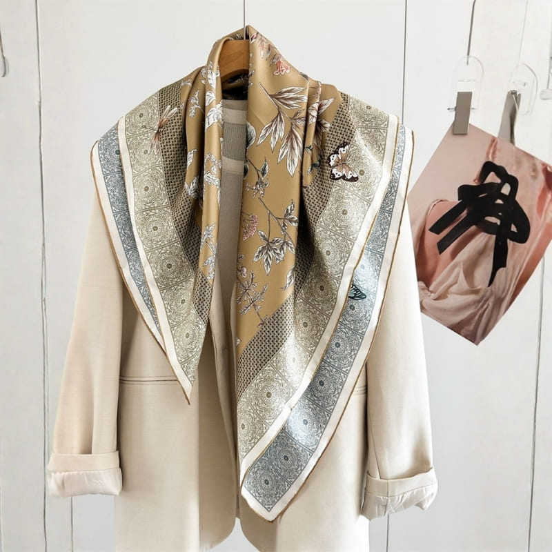 MaraSilk Pure Mulberry Silk Scarf - Square Twill MS849