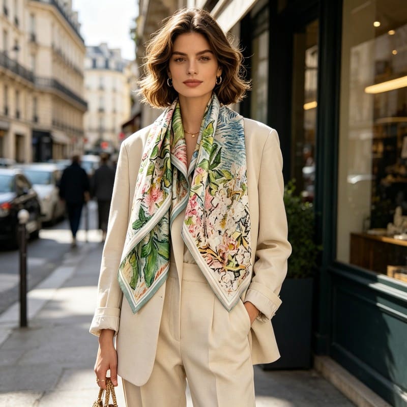 MaraSilk Pure Mulberry Silk Scarf - Square Twill MS849