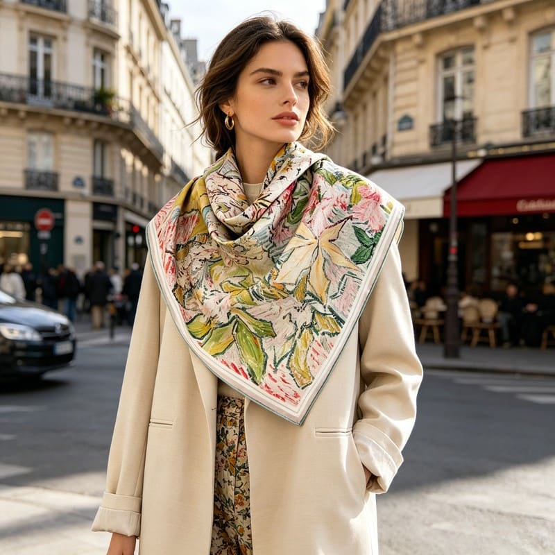 MaraSilk Pure Mulberry Silk Scarf - Square Twill MS849