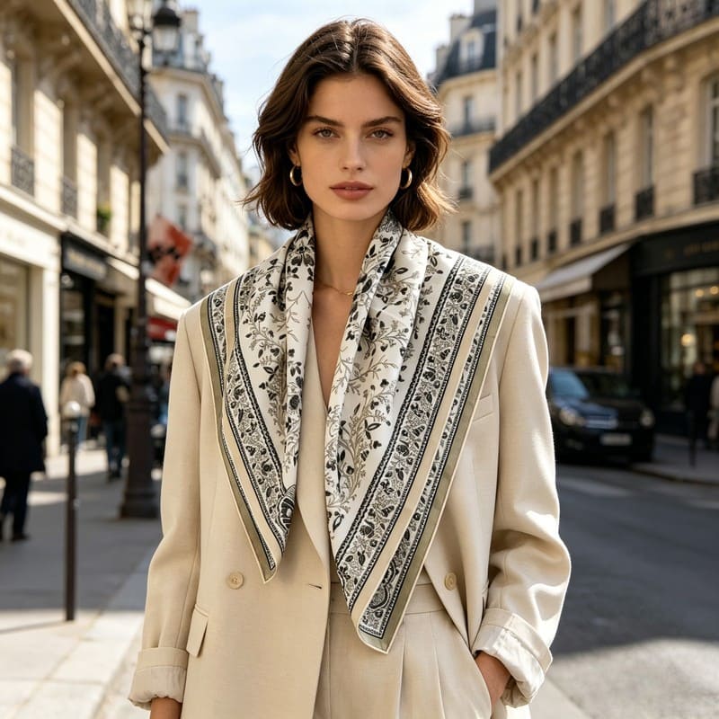MaraSilk Pure Mulberry Silk Scarf - Square Twill MS849