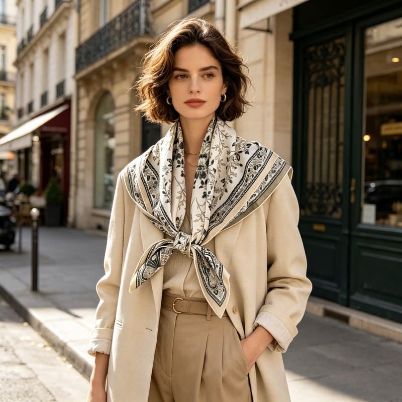 MaraSilk Pure Mulberry Silk Scarf - Square Twill MS849