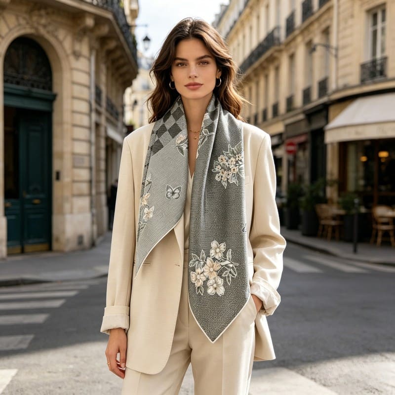 MaraSilk Pure Mulberry Silk Scarf - Square Twill MS849