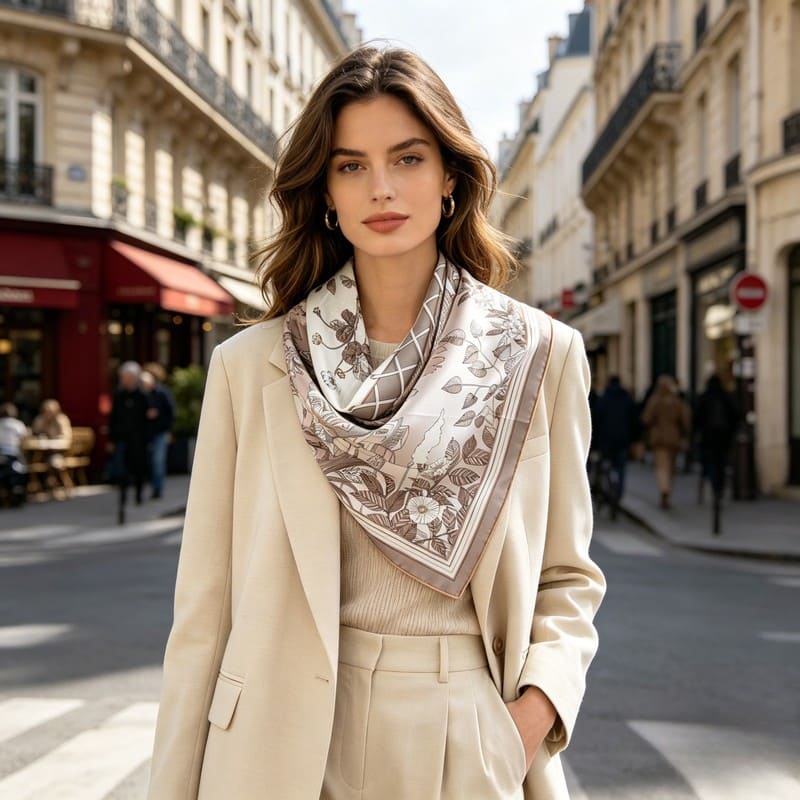 MaraSilk Pure Mulberry Silk Scarf - Square Twill MS849