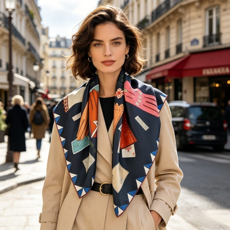 MaraSilk Pure Mulberry Silk Scarf - Square Twill MS854