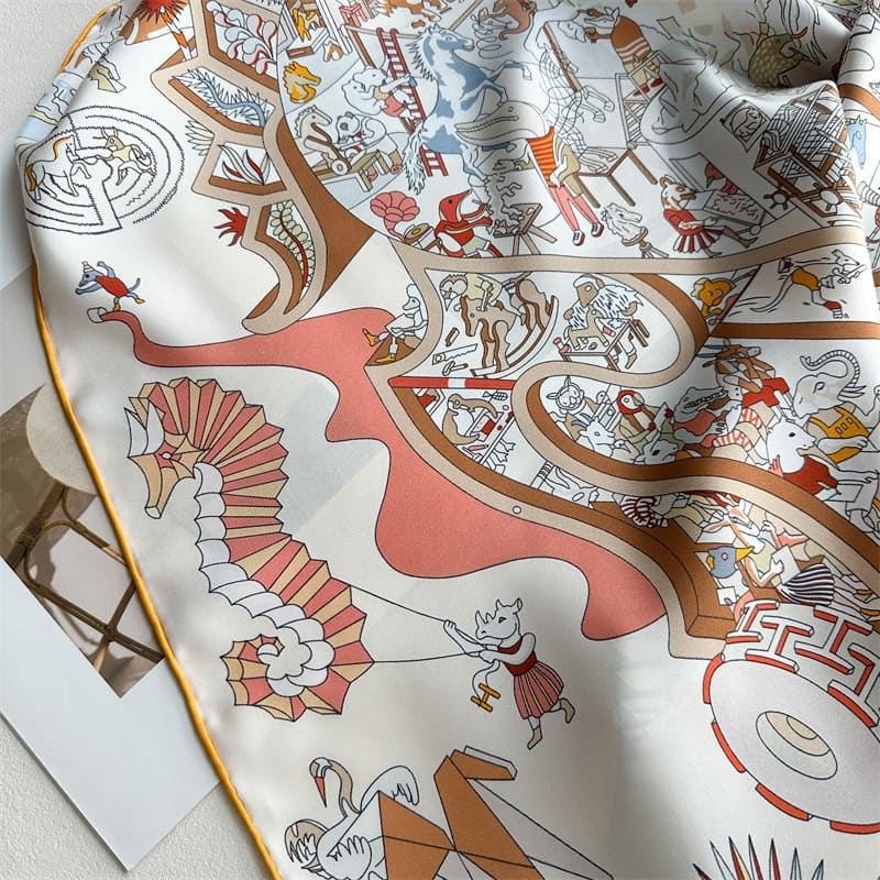 MaraSilk Pure Mulberry Silk Scarf - Square Twill MS858