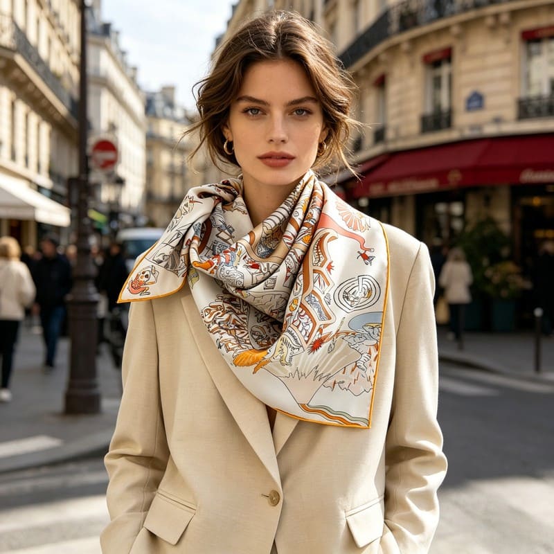 MaraSilk Pure Mulberry Silk Scarf - Square Twill MS858