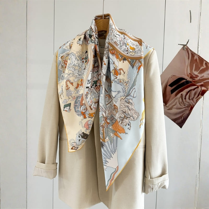 MaraSilk Pure Mulberry Silk Scarf - Square Twill MS858
