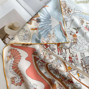 MaraSilk Pure Mulberry Silk Scarf - Square Twill MS858