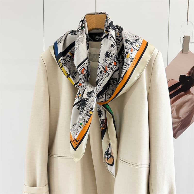 MaraSilk Pure Mulberry Silk Scarf - Square Twill MS861