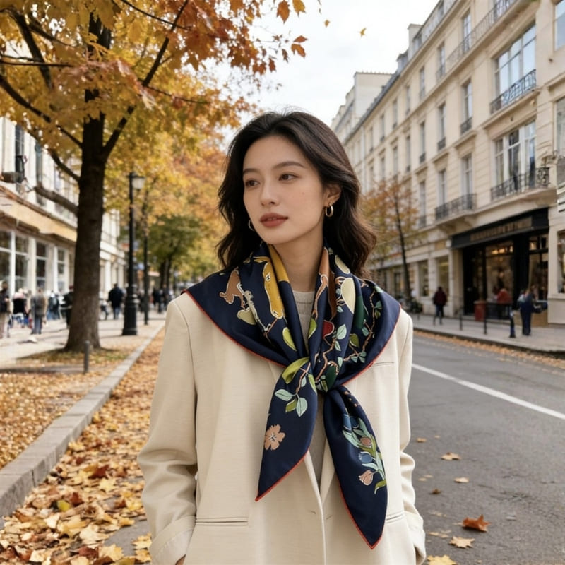 MaraSilk Pure Mulberry Silk Scarf - Square Twill MS862