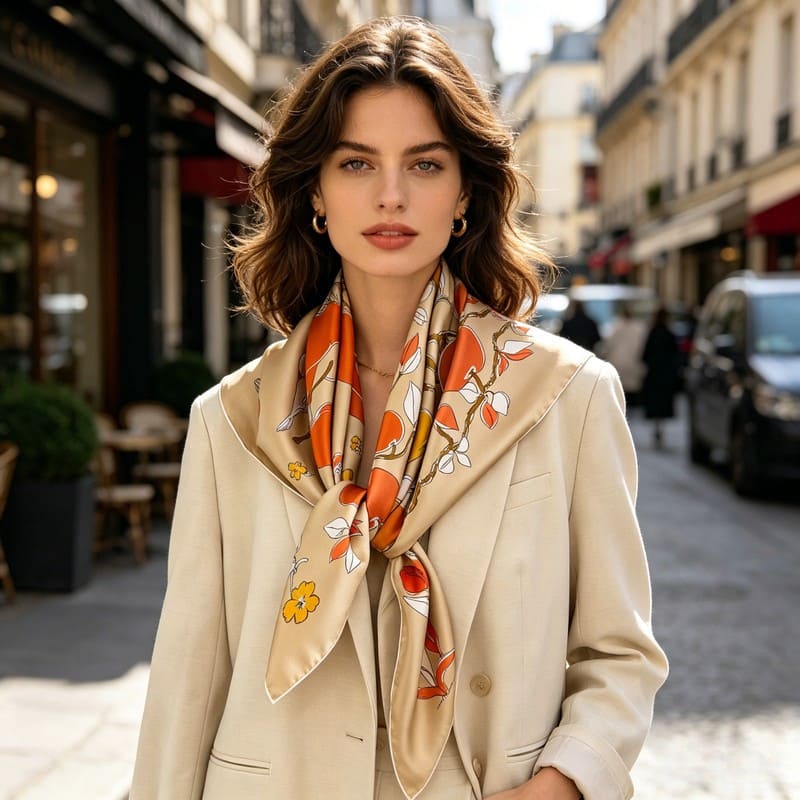 MaraSilk Pure Mulberry Silk Scarf - Square Twill MS862